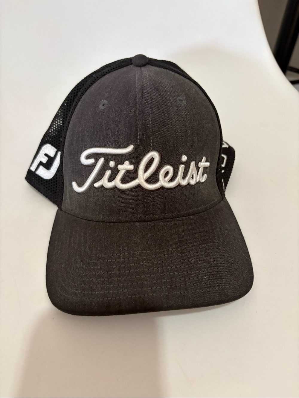Titleist Prov 1 Foot Joy performance mesh golf hat O/S charcoal black SnapBack